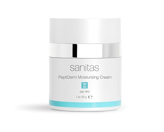 Sanitas PeptiDerm Moisturizing Cream, Age Defense Peptide Face Cream, 1oz | Peptides, Ultra Hydration, For Aging Skin