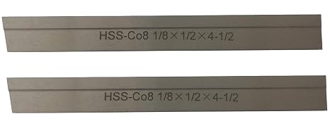 Set of 2 8% Cobalt 1/8" x 1/2" x 4-1/2" for Lathe Parting Cut off Blade Parallel Tyle