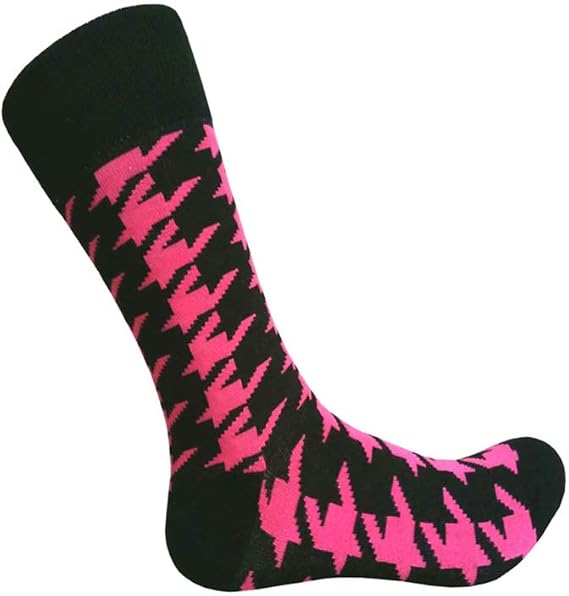 Triple M Plus Black With Multicoloured Dress Sock