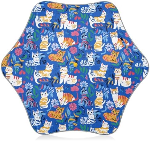 American Shorthaircats Royal Blue Windproof Child Umbrellas for Rain with Reflective Strip School for Boys Girls