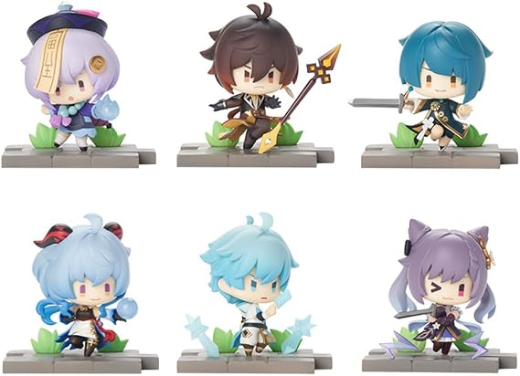 GENSHIN IMPACT Battlefield Valor Themed Series Blind Box - Liyue (All 6 Styles in a Set, with no duplicates), Whole Set(6)