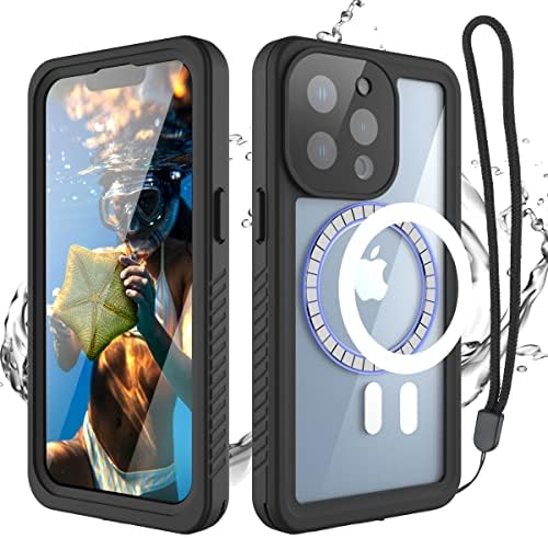 iPhone 13 Pro Max Waterproof Case, Full Body Double Layer Shockproof Built-in Screen Protector Outdoor Underwater Scratch Resistant IP68 Waterproof Case for iPhone 13 Pro Max 6.7