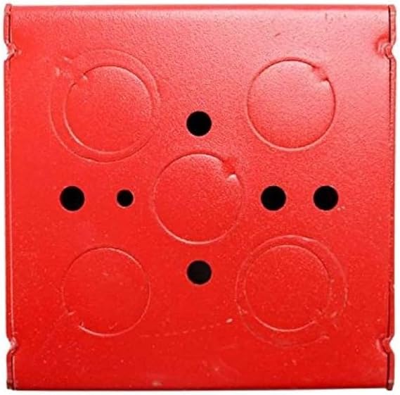 WHEELOCK DBB-R Box, DEEP Back, Cooper DBBR Series, 4 INCH, RED