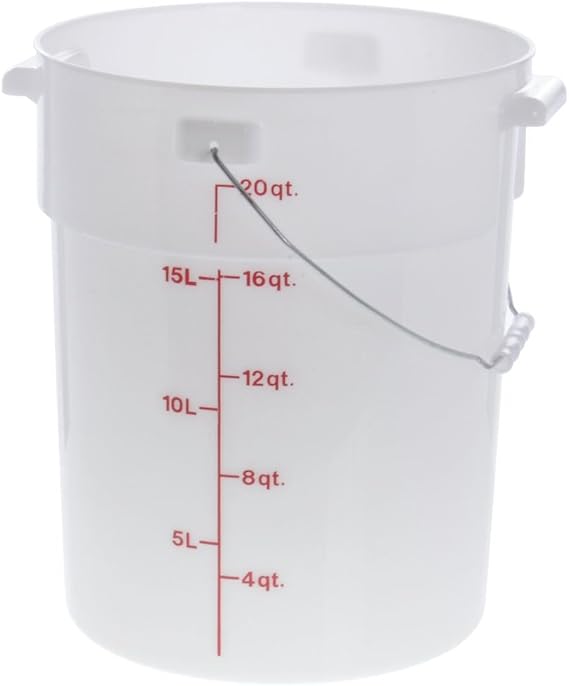 Cambro PWB22 Round Storage Container - Pail with Bail 22 Quart