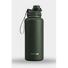 1 Hand Leak-Proof Sızdırmaz Çelik Termos 1000 Ml Green ST-215