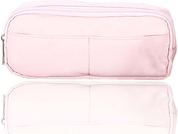 Pencil Case Back to School Supplies Zipper Pencil Pouch,Desk Accessories & Workspace Organizers Pencil Bag School Supplies for Teen Girls (Pink)