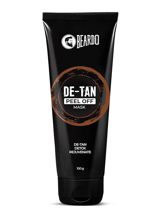 Beardo De-tan Peel off Face mask for Men, 100gm | Facial Mask Purifying and Deep Cleansing for All Skin Types l Removes Dead Cells, Dirt & Retains Natural Glow 3.4 Fl Oz