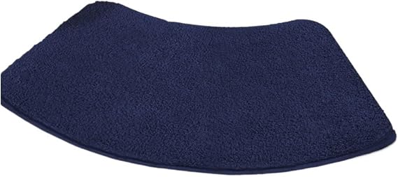 Quadrant Curved Shower Mat Solid Color Thick Shower Room Absorbent Floor Mat Soft Foot Bathroom Non-slip(Blue)