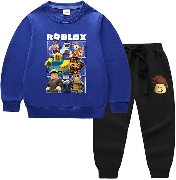 Roblox Children's Clothing, Hoodie, Long Pants Set, Boys, Spring/Autumn, Sportswear