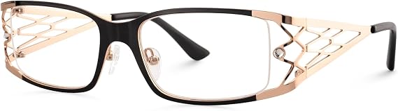 VOOGLAM Glasses Rainey Black Rectangle Frame Clear Lens Non-Prescription Eyeglasses