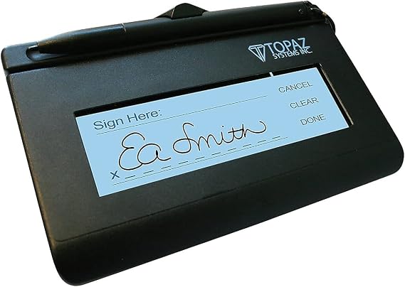 Topaz SignatureGem T-LBK462-HSB-R 1X5 Backlit LCD Signature Capture Pad USB Connection