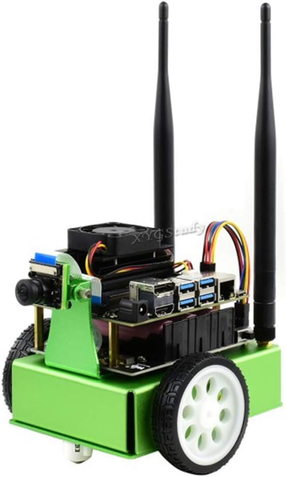 JetBot AI Kit B Based on Jetson Nano to Build Smart AI-Based Robot JetBot with Front Camera Eye and ROS Nodes Code Dual Mode Wireless WiFi Bluetooth Facial Recognition Object Tracking etc @XYGStudy