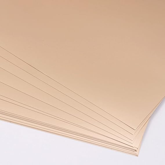 Craftelier - Pack of 15 cardstock | Perfect Material for Card Making, Scrapbooking and Craft Projects | Weight 250 gsm | Size 30,48 x 30,48 cm (12" x 12") - Rose Gold Colour