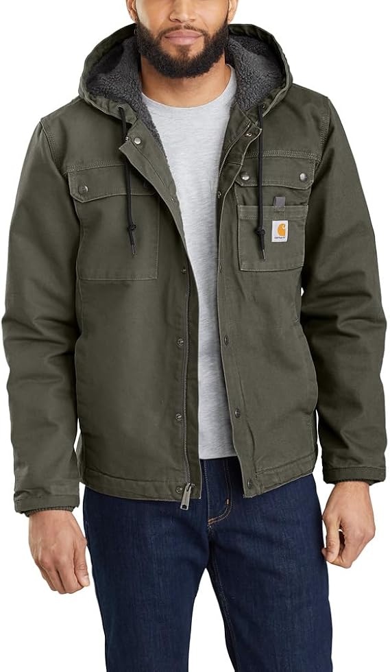 Carhartt Relaxed Fit Washed Duck Sherpa-Lined Utility Jacket