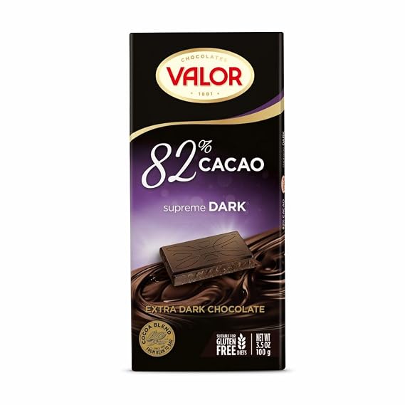 Valor. 82% Dark Chocolate. 100g (3.53oz).