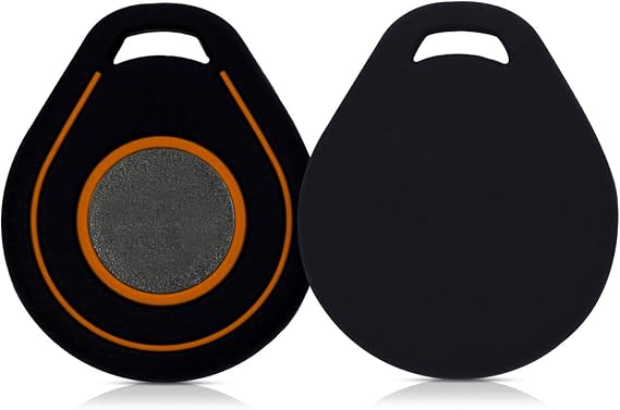 kwmobile Key Fob Cover for Harley Davidson Motorcycle Key Cover - Silicone Protective Case in Black / Orange - Soft Motorcycle Key Shell