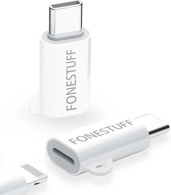 2 Pack Lightning to USB C Adapter for iPhone 15 16 Series Samsung iPad, 60W Fast Charging Lightning to C Adapter for Apple Lightning Female to USB C Male Adapter Charging and Data Transfer