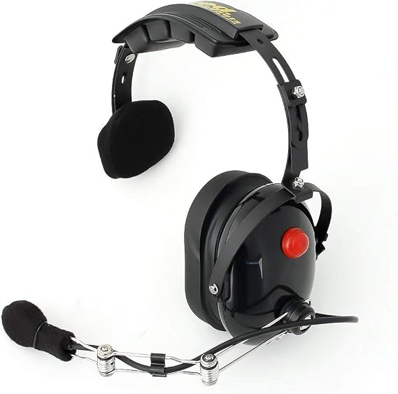 Rugged Radios H15 Single-Side Over-the-Head Racing Headset | One-Ear-Open Design with M101 Microphone, Clear Hear Speaker, PTT, Deluxe Headpad, Adjustable Side Pad & Universal 5-Pin Port