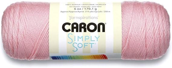 Caron Simply Soft Yarn, Soft Pink
