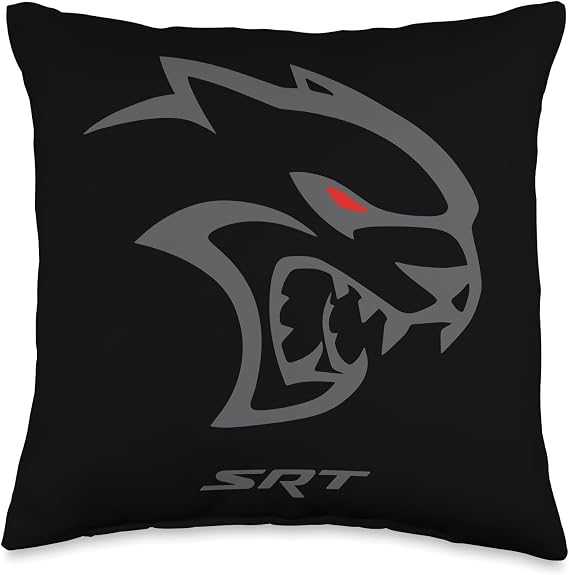 Dodge Hellcat Logo SRT Muscle Car Official Dodge Merch Throw Pillow