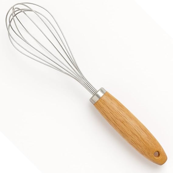 VIVALUXE Bambu Mutfak Çırpıcı, Kek Yumurta Çırpıcı, Paslanmaz Çelik, Ergonomik Sap, Dayanıklı, Çok Amaçlı, Ev Tipi, Profesyonel Kullanım, Kolay Temizlik, Şık Tasarım, Uzun Ömürlü, Hafif, Sağlam, Mini!