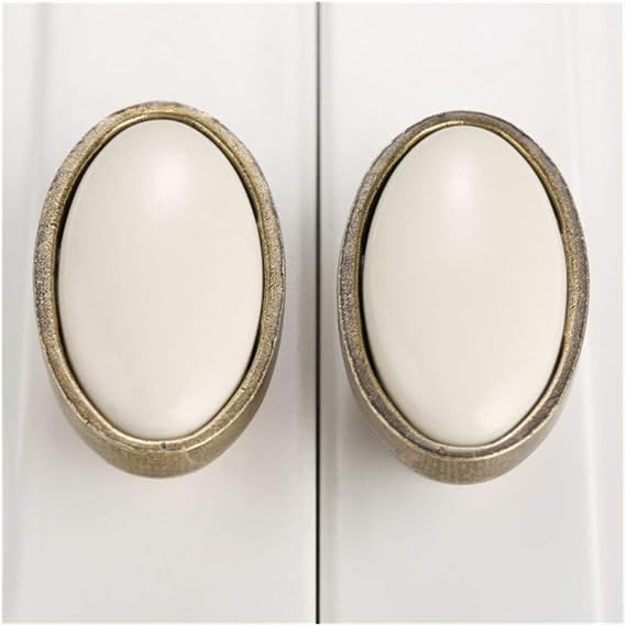 Cabinet Drawer Handle 1pc Antique Bronze Furniture Handle Ceramic Door Knob Cabinet Knobs and Handle for Furniture Drawer Cupboard Kitchen Pull Handle(B)