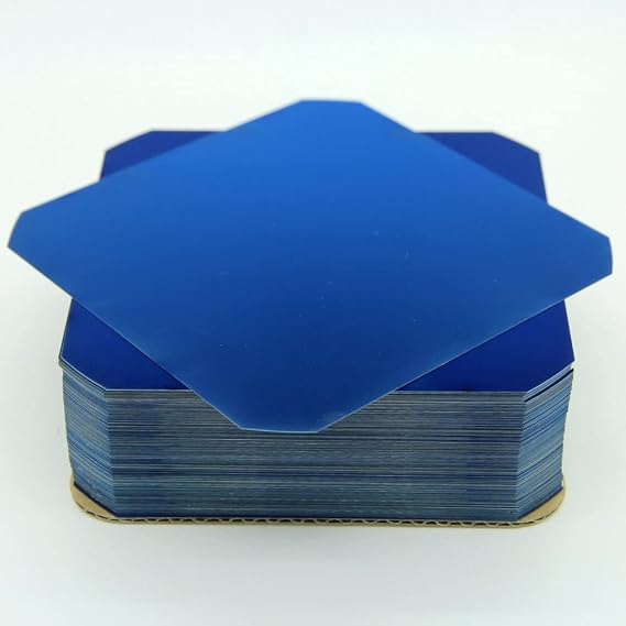 Flexible Solar Cells E60 C60 5x5 3.6W Monocrystalline Cells for DIY Panels (4, No Busbars)