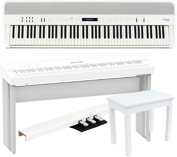 Roland FP-90X Digital Piano Home Bundle- White