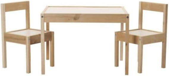 Ikea Latt Çocuk Masası ve 2 Sandalye Beyaz Çam 501.784.11