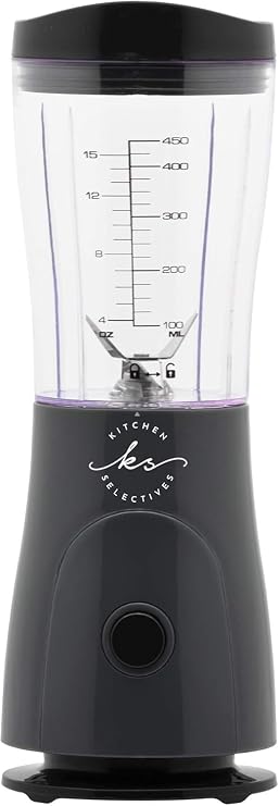 Kitchen Selectives 14-Ounce Mini Blender, Color Series, Dark Gray