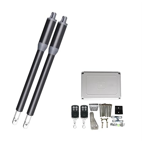 200KG Automatic Swing Gate Opener Drive with WIFI Remote Control Keypad Electric Lock Swing Door Operator Motor Access Control(Kit 1)