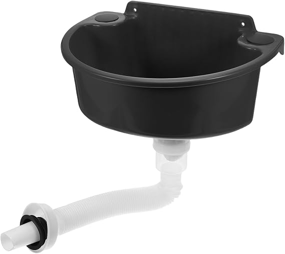 Angoily Wall Mounted Mini Sink - Grey Plastic Cloakroom Basin Kit