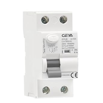 GEYA Electromagnetic Residual Current Circuit Breaker Type A ELCB RCD RCCB (2P-40A-300mA)