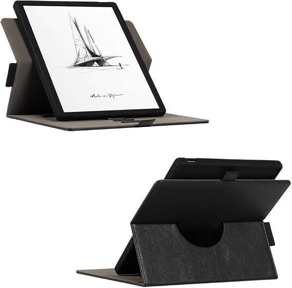 13.3-inch Tablet Protective Case Suitable Fro BOOX Note Max E-Book Reader T13C Silicone Tab X C with Tablet Light and Thin Four Corner Protective e-Paper Book with Pen Slot 360 Degree Rotation