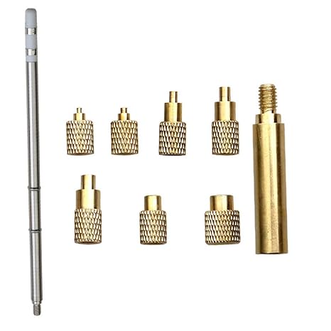 Quicko Heat Set Insert Tool M2 M3 M4 M5 M6 M8 Hot Melt Brass Knurled Nut Embedded Insertion Tip Adapter Kit 3D Printed Parts Install for T12 Soldering Iron