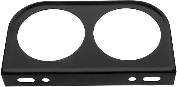 HEALLILY Dual Gauge Pod: 52mm Meter Mounting Bracket - Black Instrument Cluster Holder for Dashboard Performance Monitoring (5.1x2.9in)