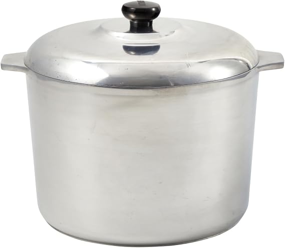 IMUSA USA Heavy Duty Cajun Aluminum Stock Pot 14 Quart, Silver