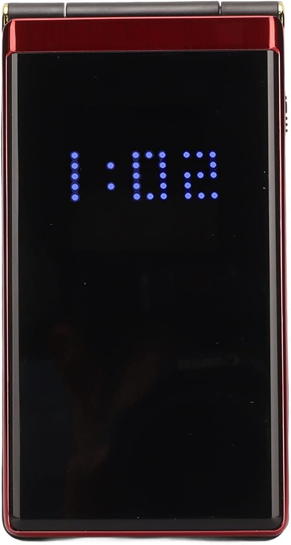 Focket Senior Flip Phone, Unlocked Big Cell Phone with 2.8 Inch Dual Screen, SOS & High Volume, 5900mAh Easy to Use Standby Basic for Elderly Kids (Red)