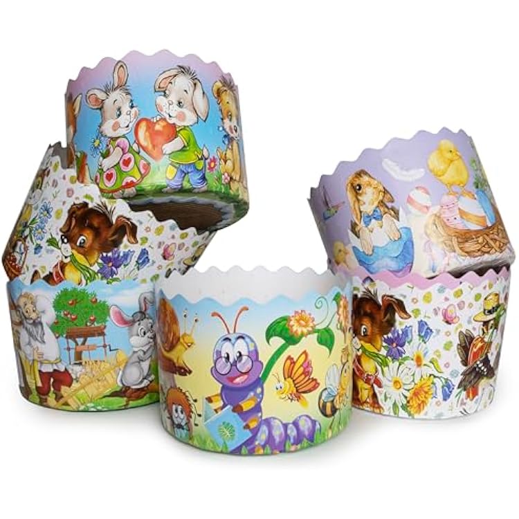 12oz Panettone Paper Mold Large Murals - 12pcs, H 3.54x4.11 W 9cm x11cm Kulich Mold - Round Panettone Paper Baking Molds - Pans Paper Panettone - Easter Bread Baking Forms