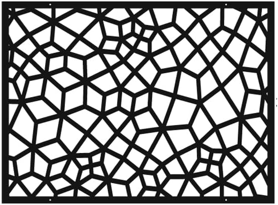Custom Metal Railing Panel, Decorative balcony panel, Geometric Pattern Railing Panel 60"x38" (Flat Panel 46"x34"h)