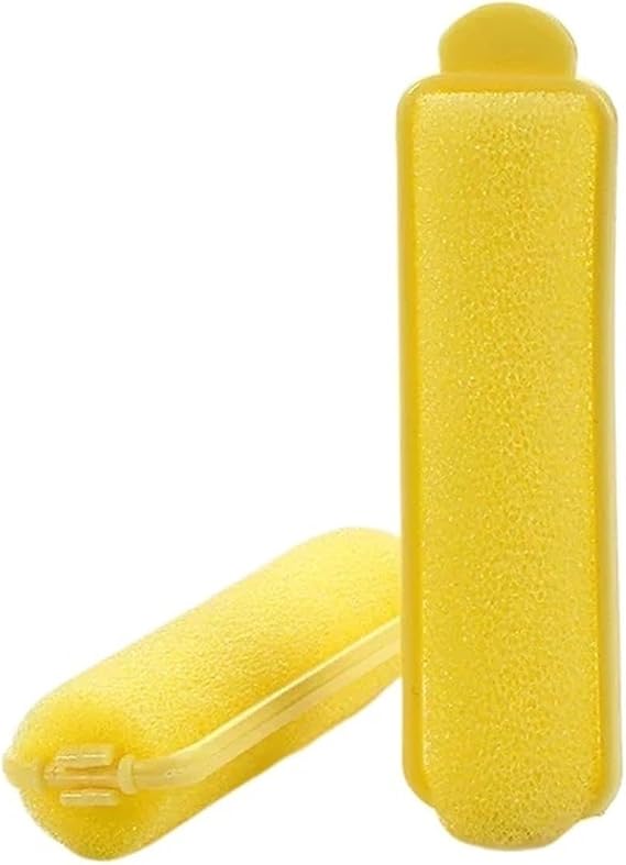 Soft Magic Sponge 6 Sizes Foam Hair Rollers DIY Hairdressing Tool Kit Women Styling Not Hurt Hair Heatless Curlers Hair Curlers(Yellow,4.0x7CM)