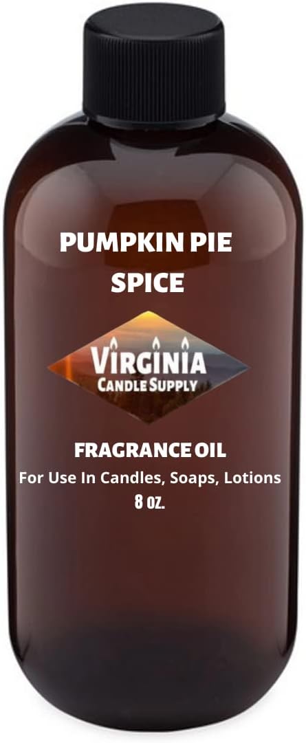 Pumpkin Pie Spice Fragrance Oil - 8 oz Bottle for Candle Making, Soap Making, Room Sprays, Lotions, Car Fresheners, Slime, Bath Bombs, Warmers
