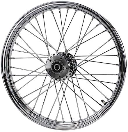Chrome Front 40 Spoke Wheel 21 "x 2.15" (fits Harley FXD 2000-03,Sportster 2000-07) Billet Hub