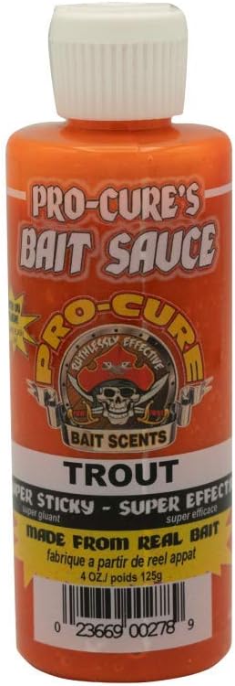 Pro-Cure Trout Bait Sauce, 4 Ounce,Orange