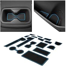 CupHolderHero Compatible with Nissan Altima Accessories 2019-2024 Premium Custom Interior Non-Slip Anti Dust Cup Holder Inserts, Center Console Liner Mats, Door Pocket Liners 16pc Set (Blue Trim)