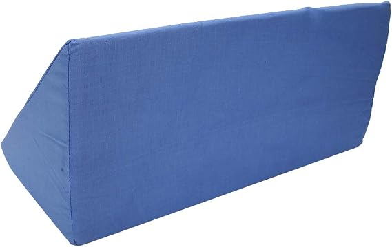 FILFEEL Side Pad Turn Over Triangular Pad, Anti-Decubitus Roll Over Pillow for Legs and Back Support, Elder Bedridden Patients Supplies (Blue)