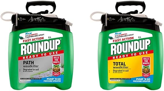Roundup Path Weedkiller 5 Litre Pump 'N Go Refill, Ready to Use & Fast Action Weedkiller Pump 'N Go Ready To Use Spray, 5 Litre