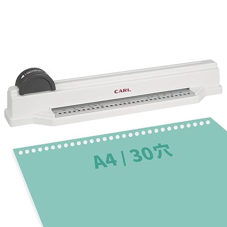 Carl Office Supply CARL Hole Punch for Loose Leaf Ring Binder, Multi-Hole, Glissade, A4/30-Hole Compatible, 5-Sheet Capacity, Made in Japan, GSP-30