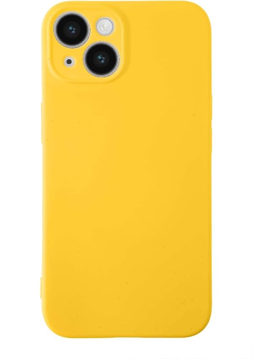 KZY CONTACT Apple In-Lid Velvet Camera Protected Launch Silicone Case Compatible with iPhone 14 - Yellow