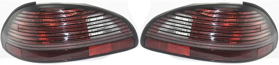 CarLights360 For Pontiac Grand Prix Tail Light 1997 98 99 00 01 02 2003 Pair Driver and Passenger Side CAPA For GM2818101, GM2819101C | 5978571